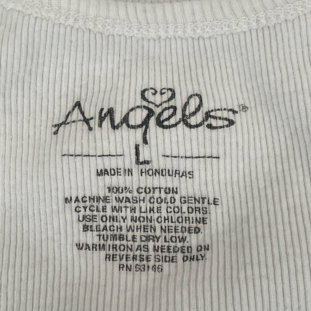 White Tank with Silver Heart Pattern - Picture 7 of 7